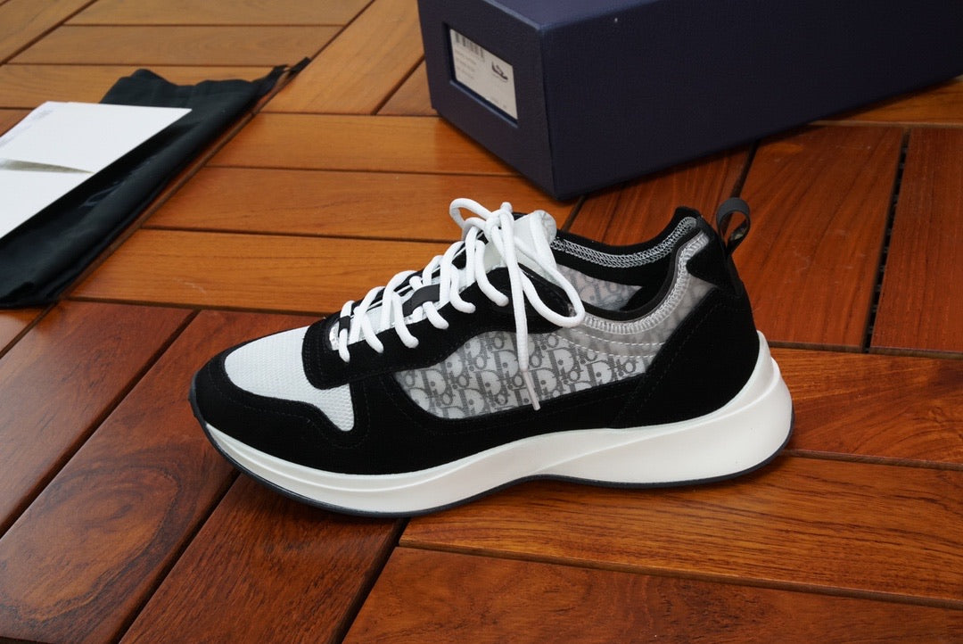 CD B25 Oblique Runner Sneaker Black Suede