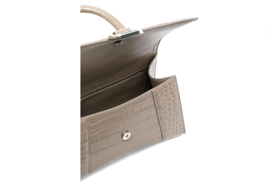 Hourglass Top Handle Bag Beige