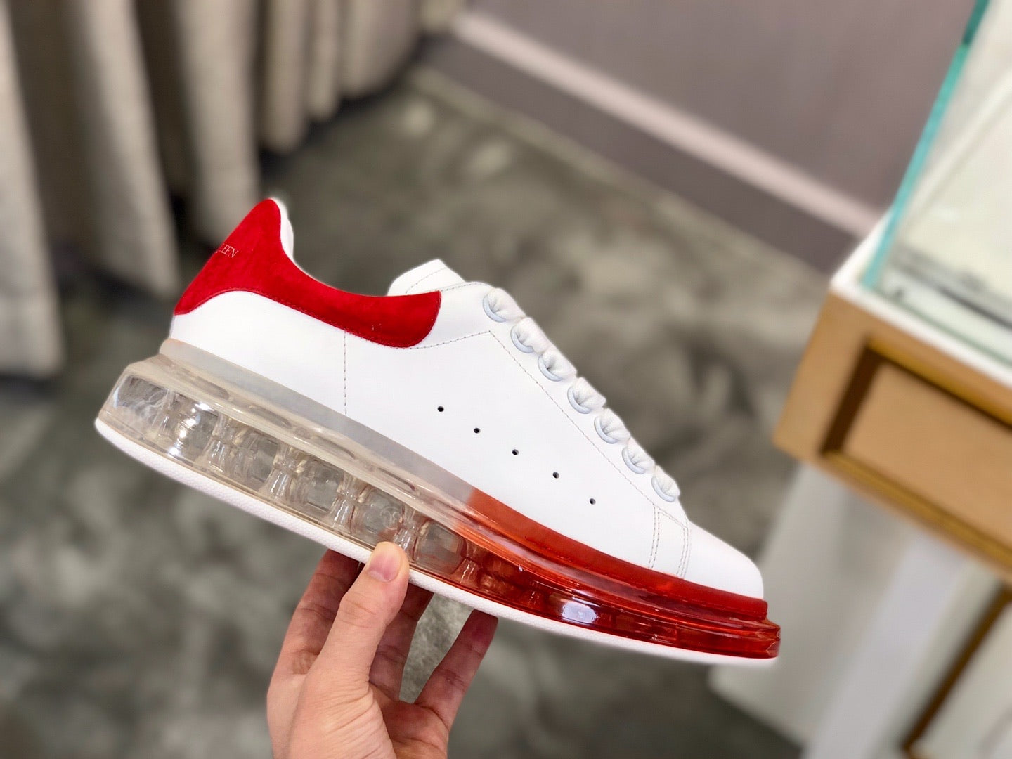 AMQ Oversized White Red bubble