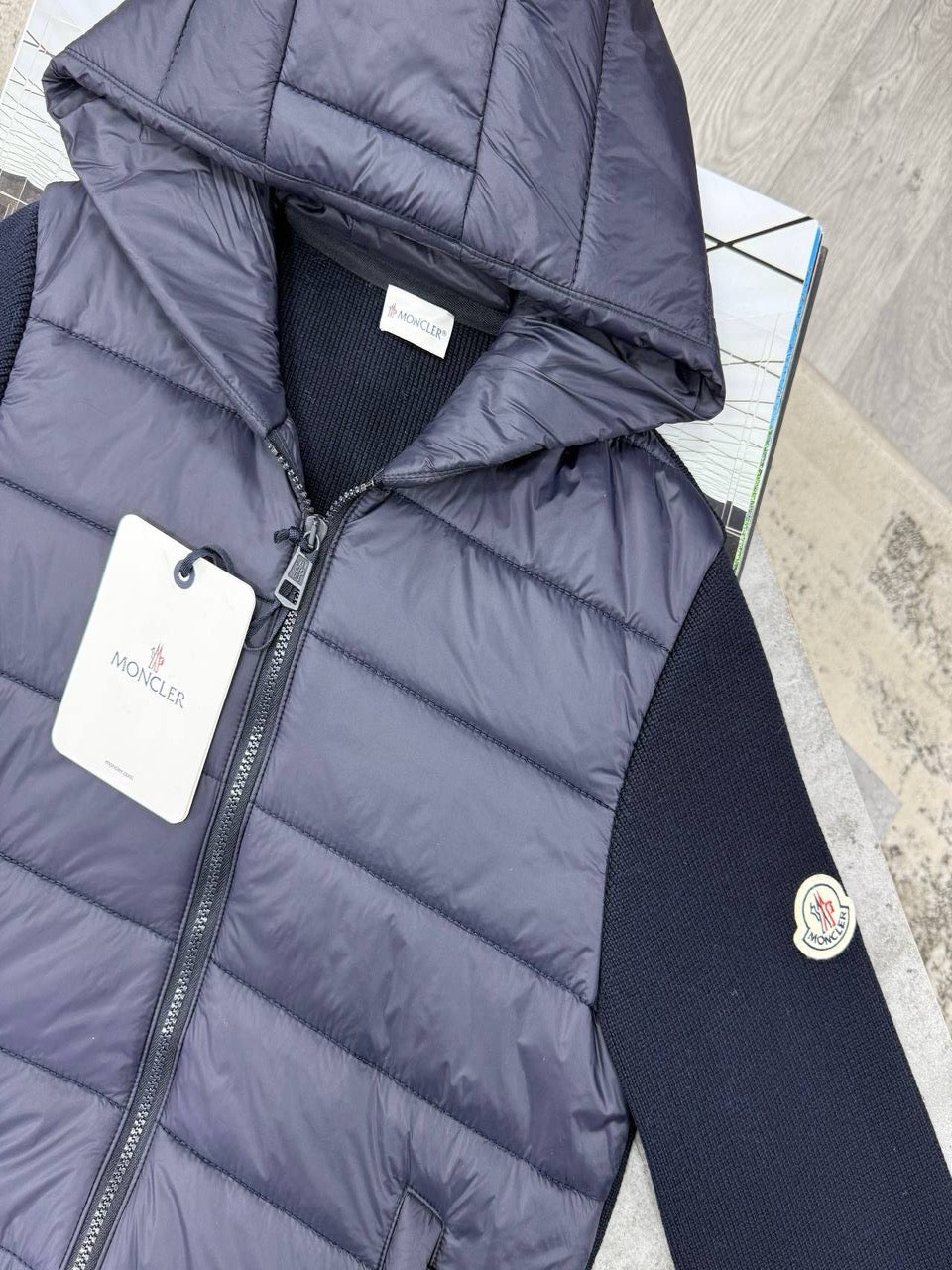 Goose padded lightweight jacket - navy