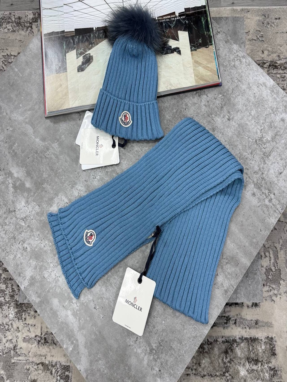 Monc hat & scarf set