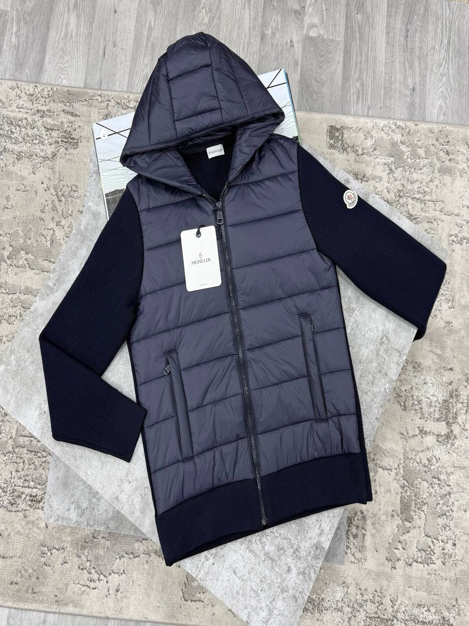Goose padded lightweight jacket - navy
