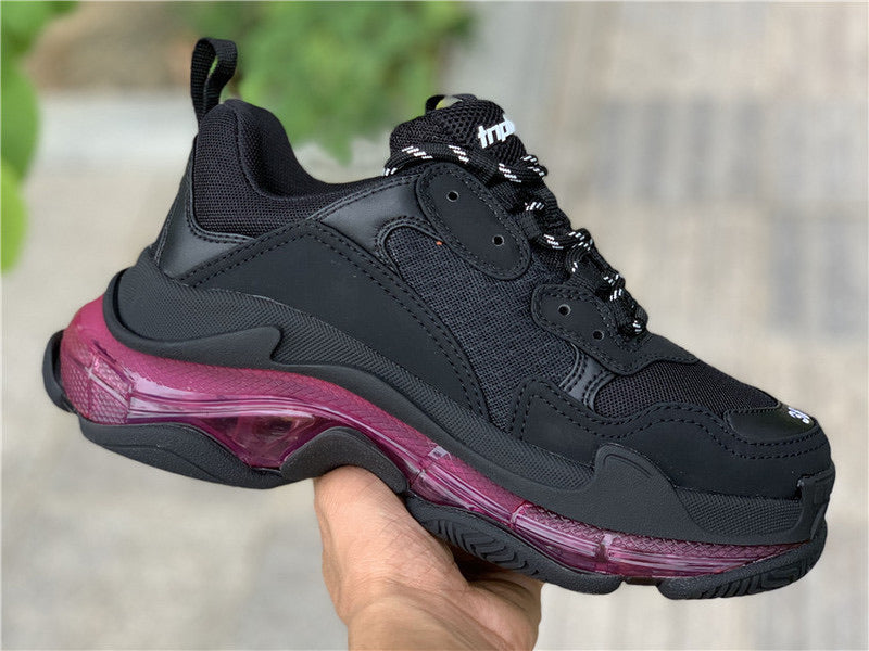 Triple S Black/Pink Clear Sole