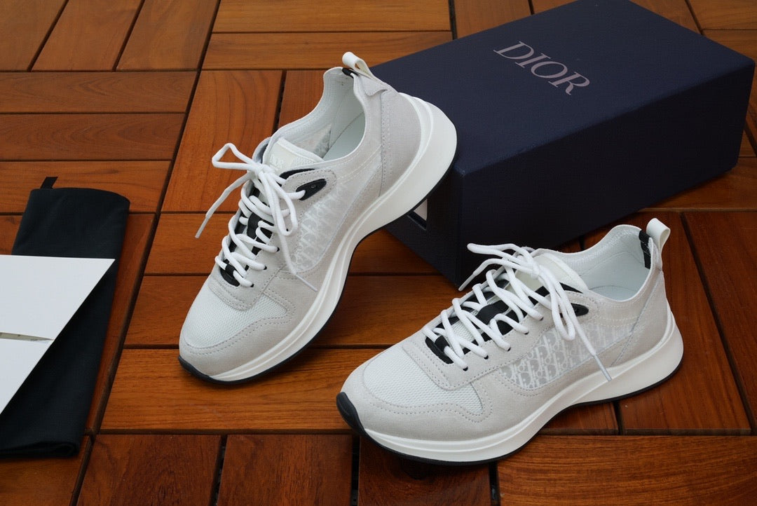 B25 Runner white Oblique Suede