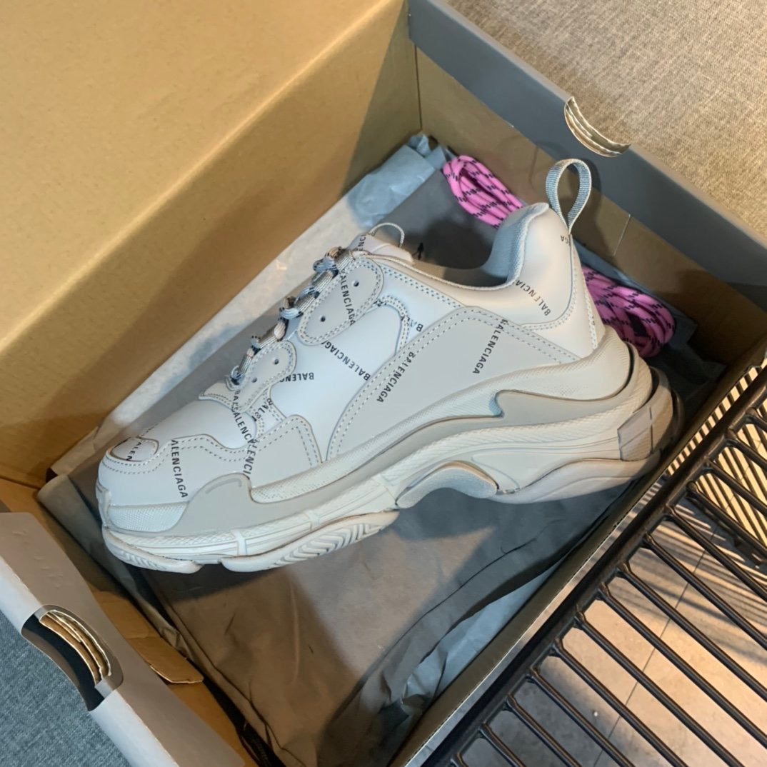 Triple S Allover Logo Grey