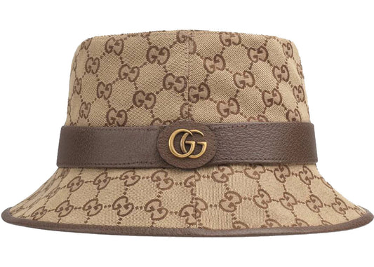 GG Canvas Fedora Beige/Brown in Canvas