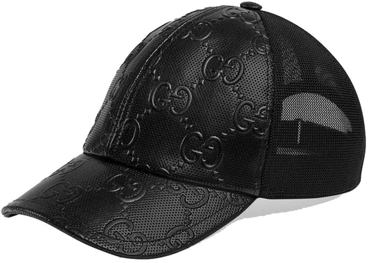 GG Embossed Baseball Hat Black