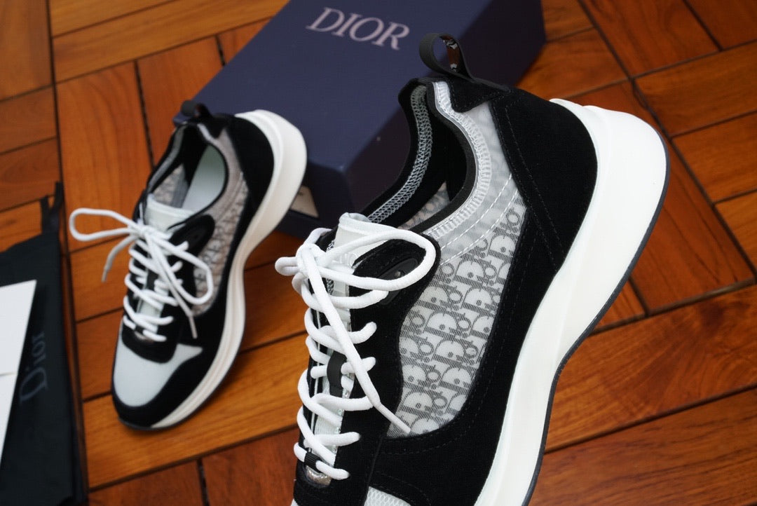 CD B25 Oblique Runner Sneaker Black Suede