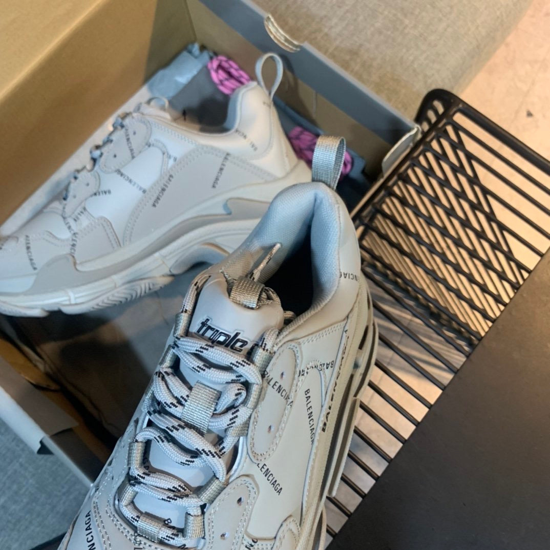 Triple S Allover Logo Grey