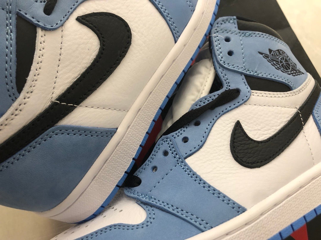J1 Retro High White University Blue Black