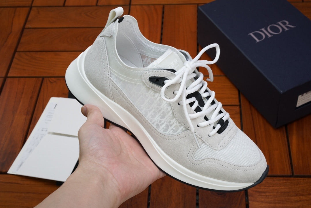 B25 Runner white Oblique Suede