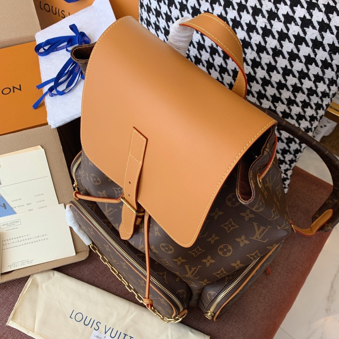 Trio Backpack Monogram Brown