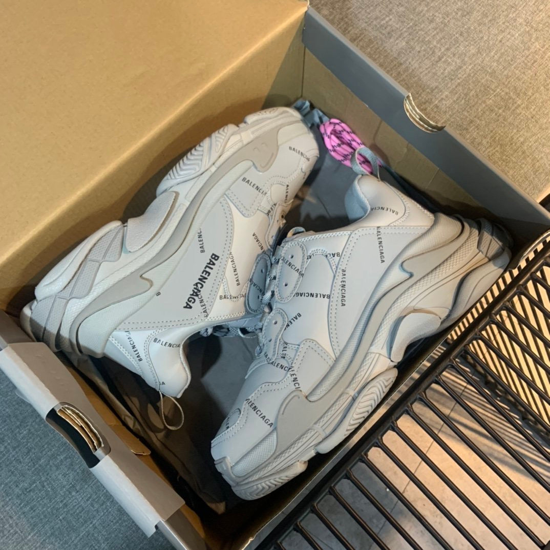 Triple S Allover Logo Grey
