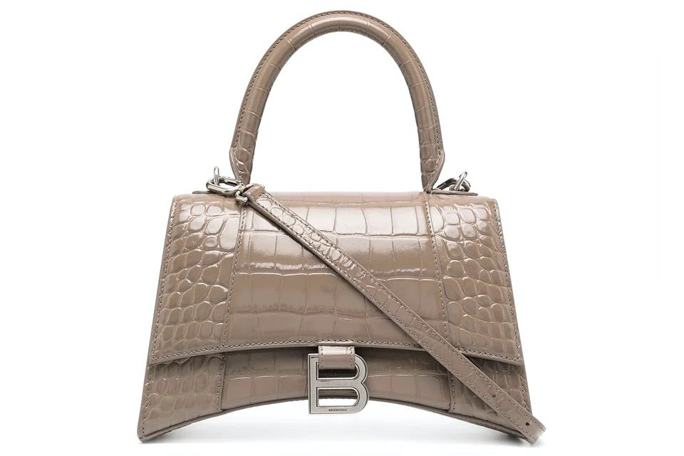 Hourglass Top Handle Bag Beige