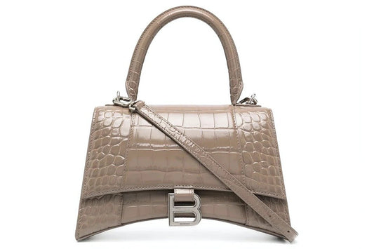 Hourglass Top Handle Bag Beige