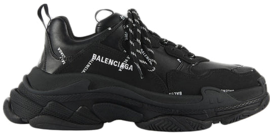 Triple S Allover Logo Black