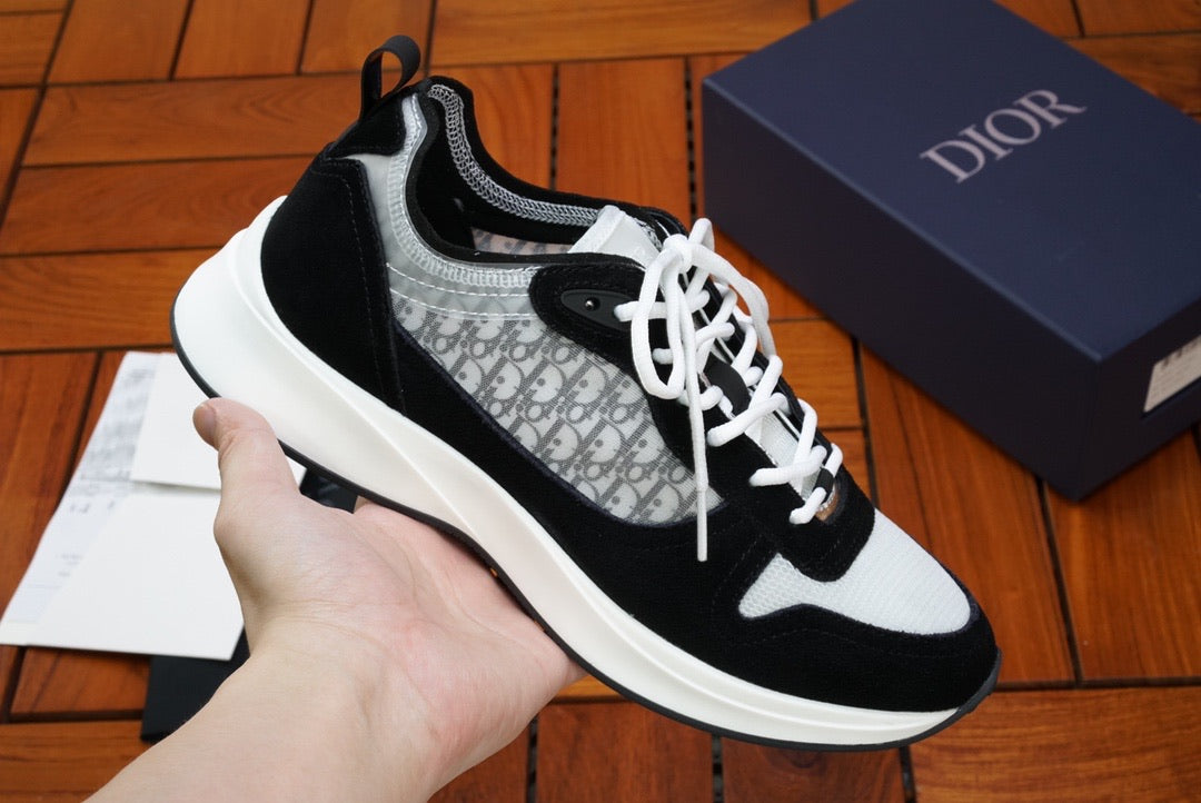 CD B25 Oblique Runner Sneaker Black Suede