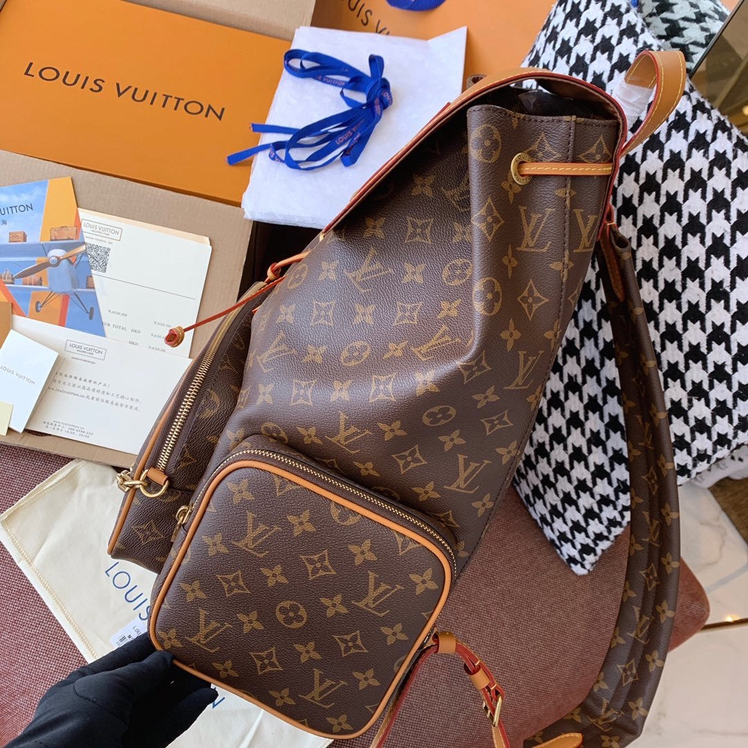 Trio Backpack Monogram Brown