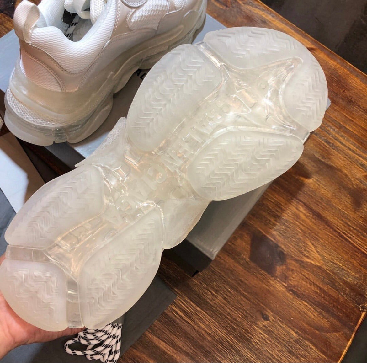 Triple White Clear Sole