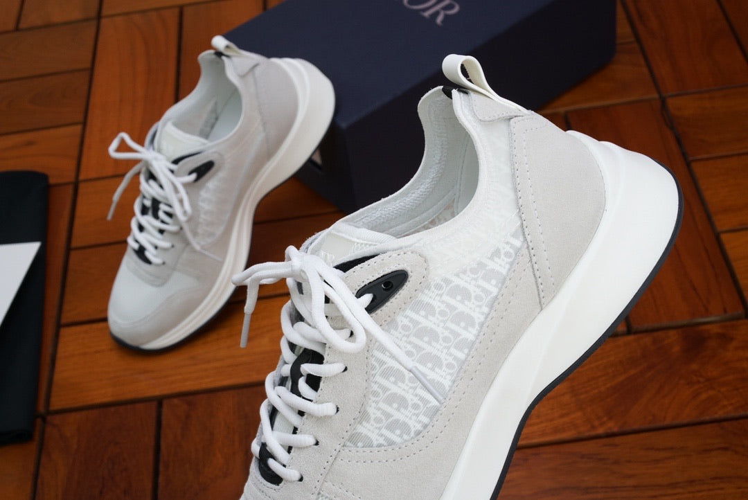 B25 Runner white Oblique Suede